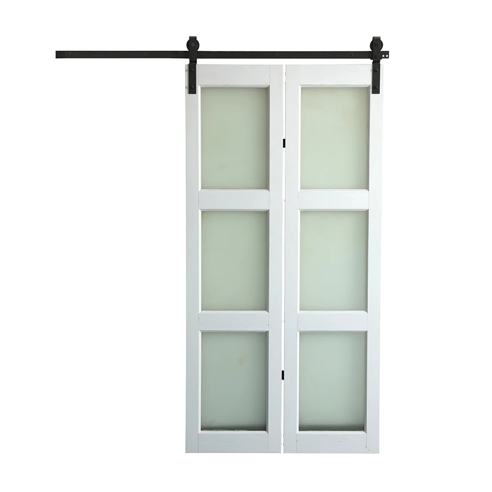 MDF Glass Folding Barn Door